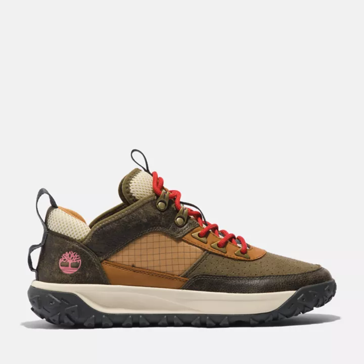 Bota de caminhada baixa Greenstride Motion 6 para mulheres na cor verde.