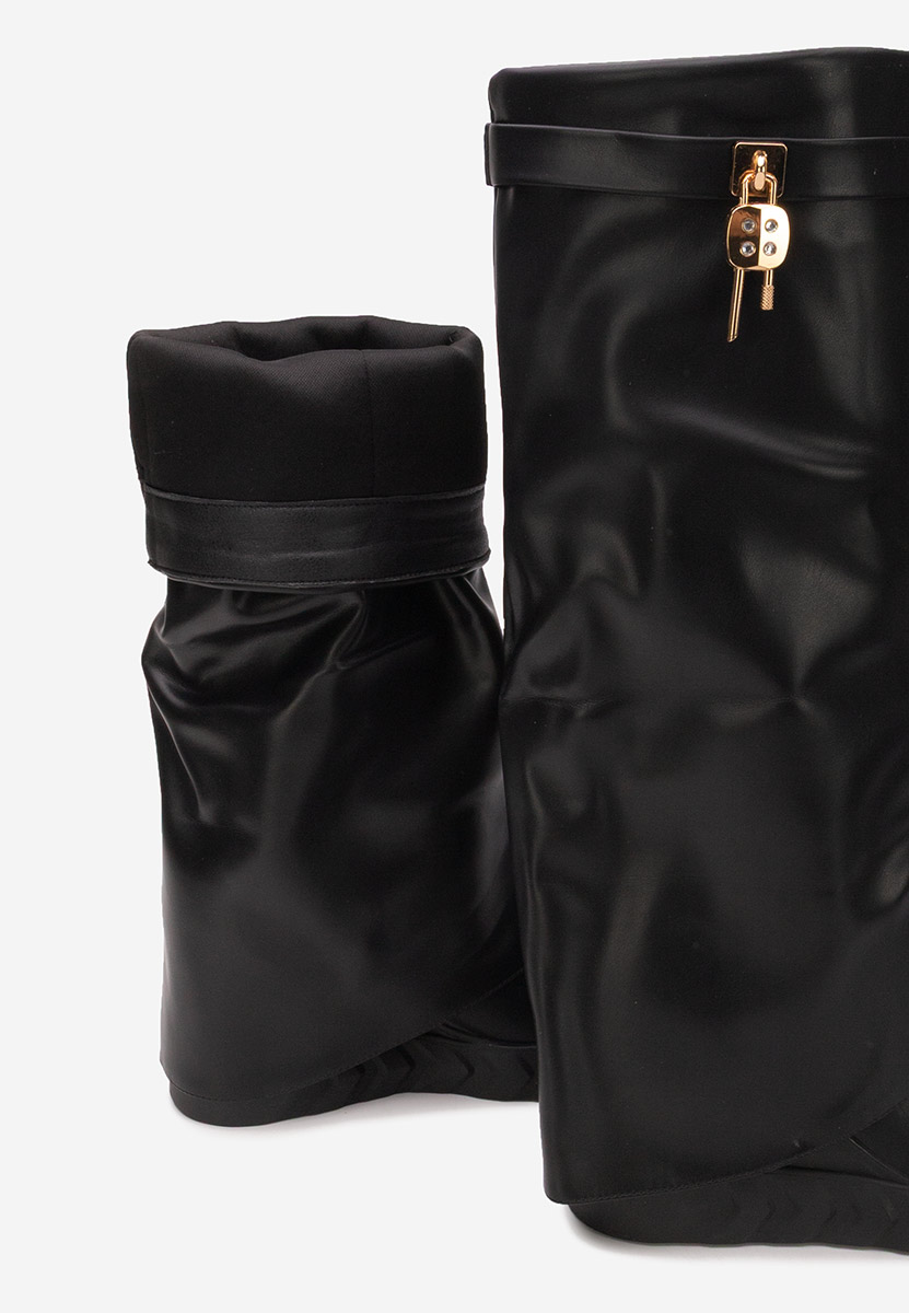 Bottes compensée femme noires Ipira