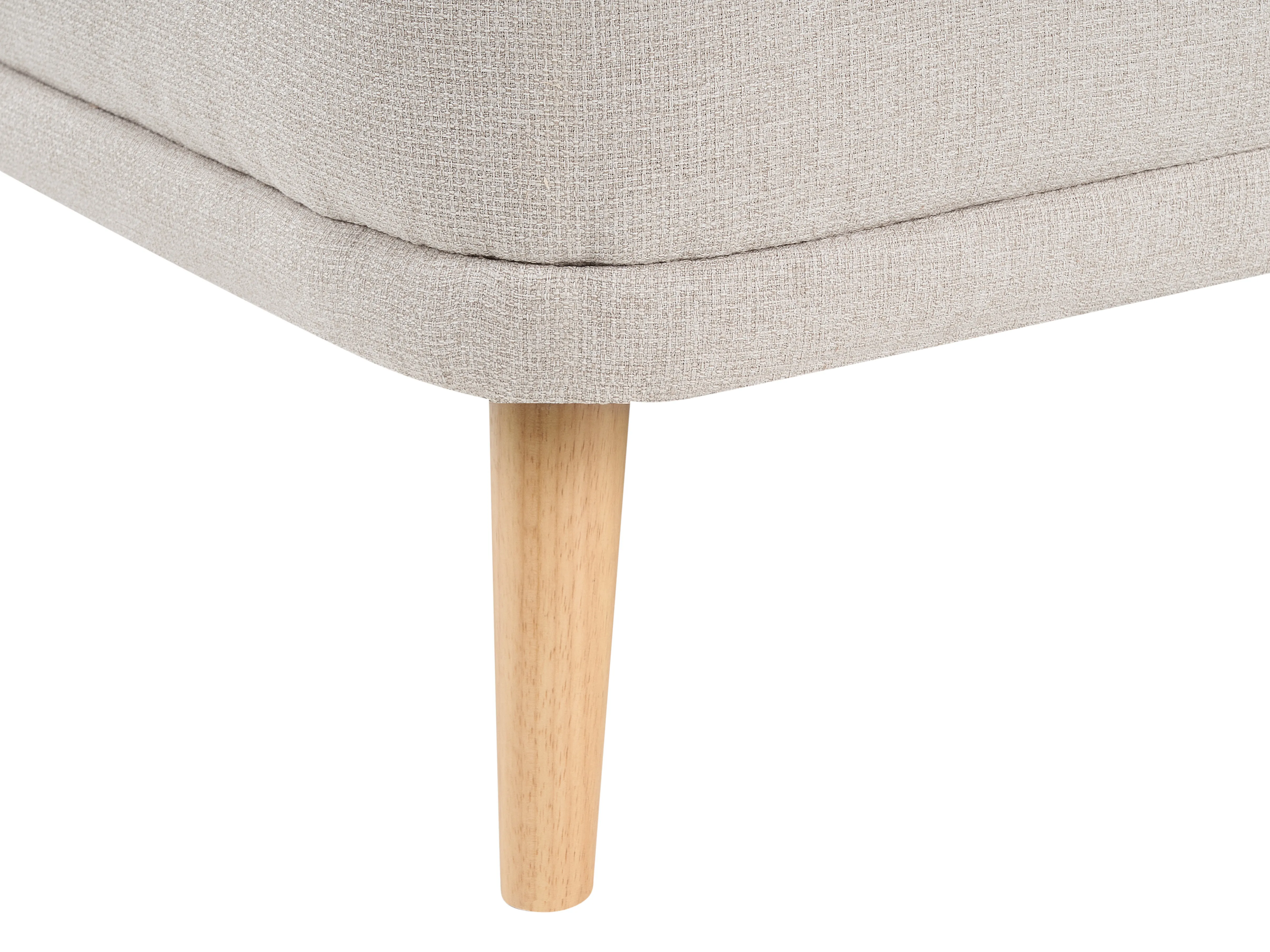 Rechtszijdige chaise longue TANLAY Stof Lichtbeige