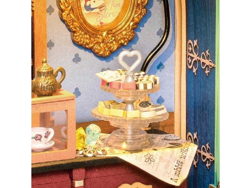 RoboTime Bausatz Alices Tea Store 3D-Puzzle aus lasergeschnittenen Holzteilen