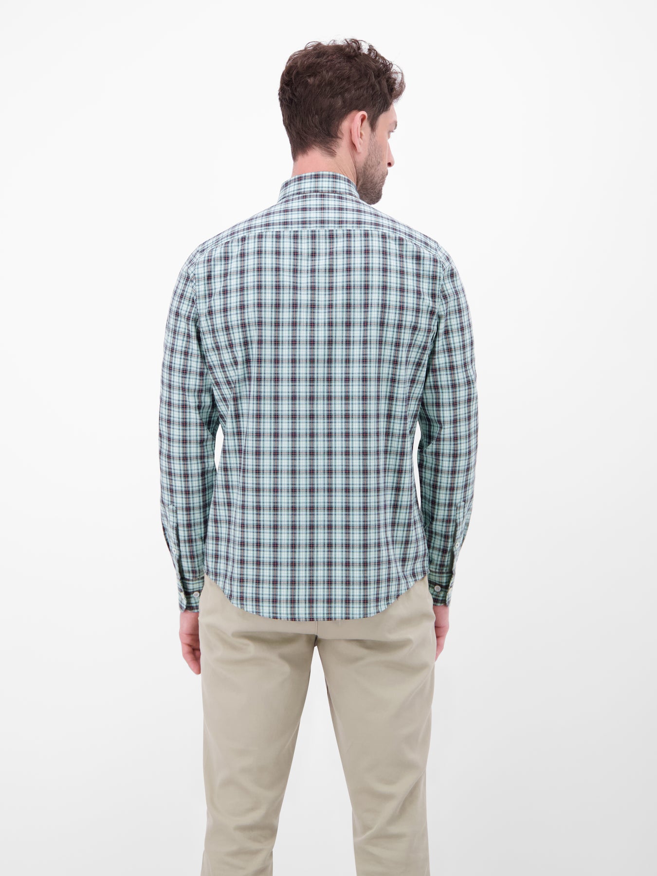 Karohemd mit Button-Down-Kragen