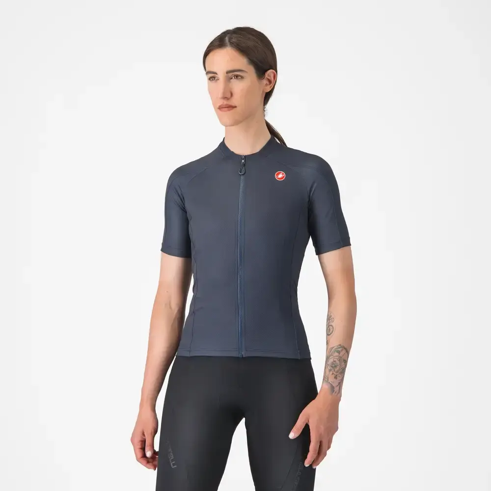 Castelli Libera 2 Fietsshirt Korte Mouwen Donkerblauw Dames