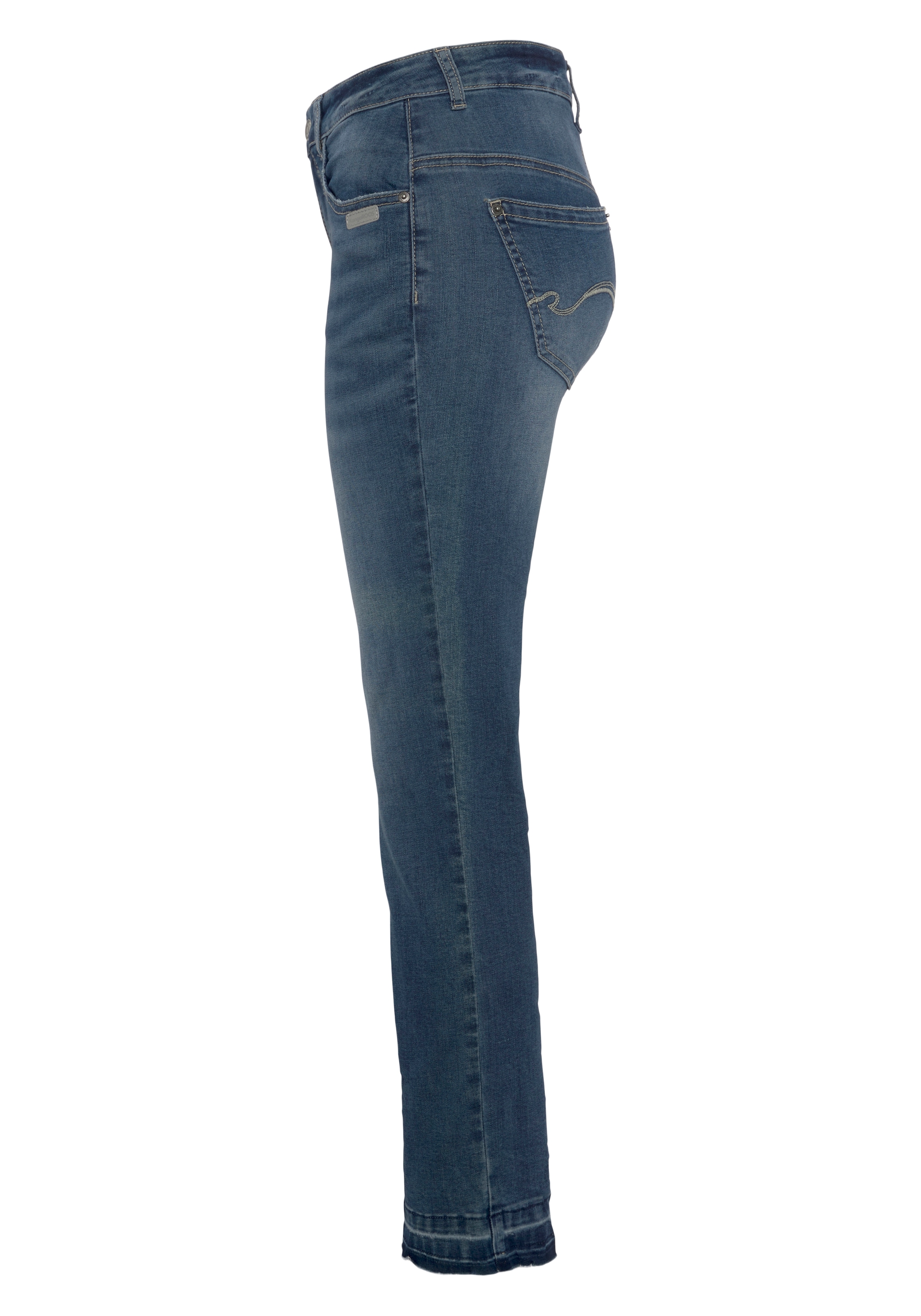 KangaROOS 7/8-Jeans »CULOTTE-JEANS«, gerade Passform,  modische Abriebeffekte,  normale Leibhöhe