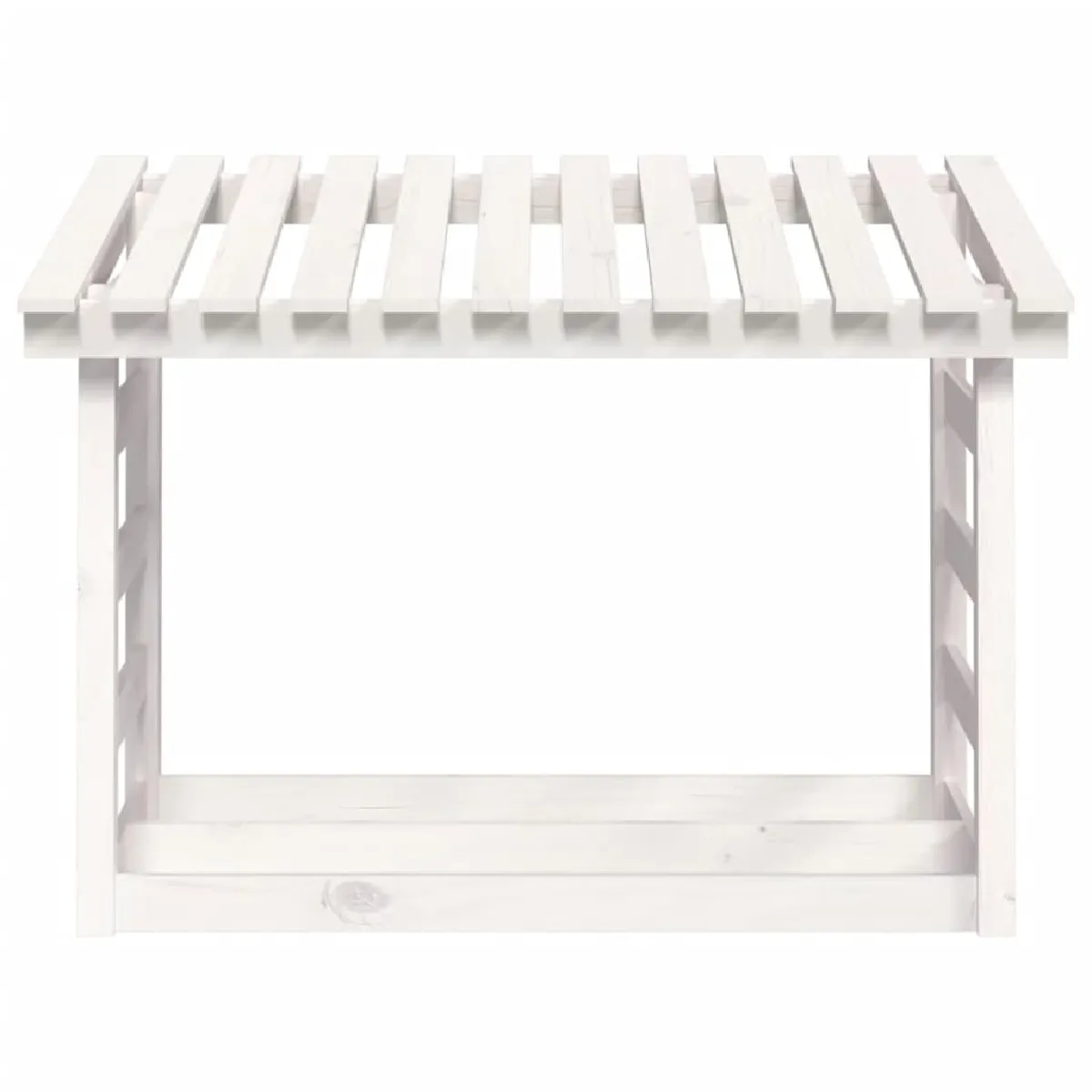 vidaXL Support bois de chauffage - Blanc