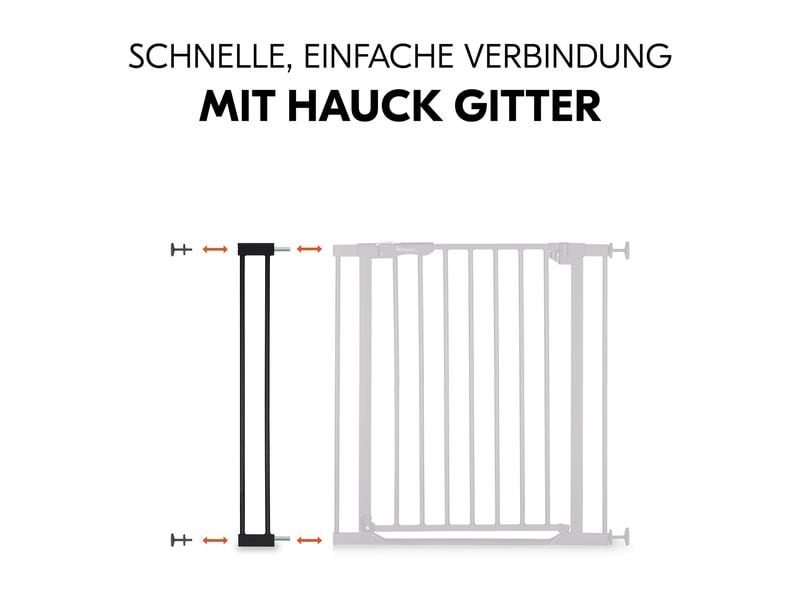 Hauck Verlängerung Türschutzgitter 9 cm Schwarz Safety Gate Extension für gängige Hauck Schutzgitter