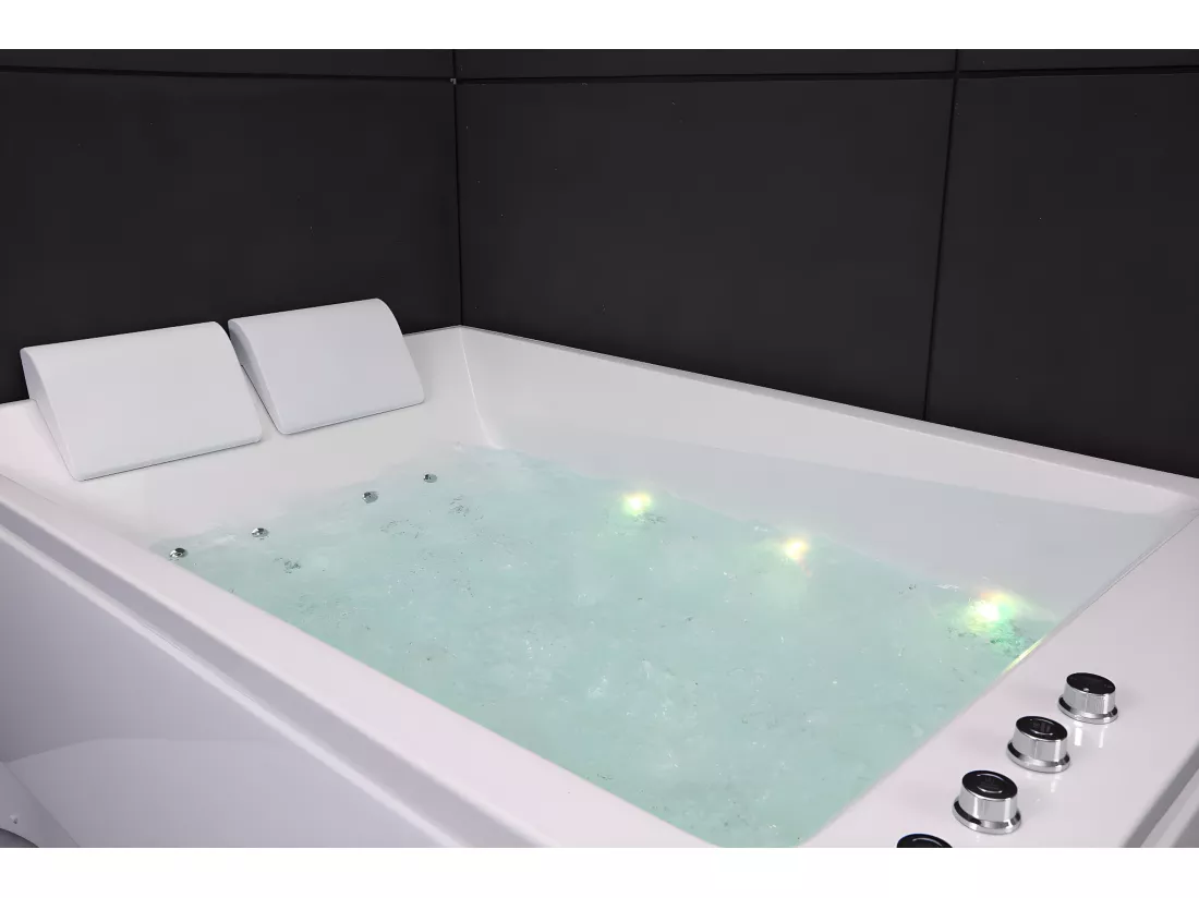Baignoire balnéo 2 places KENSHO DUO Wave L180xl120xH68cm, by SPALINA