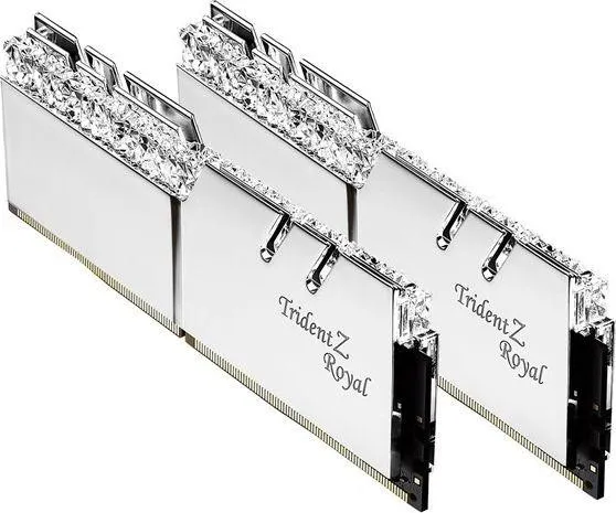 G.Skill Trident Z Royal Series - DDR4 - sæt - 32 GB: 2 x 16 GB - DIMM 288-PIN - 3200 MHz / PC4-25600 - CL16 - 1.35 V - ikke bufferet - ikke-ECC - sølv