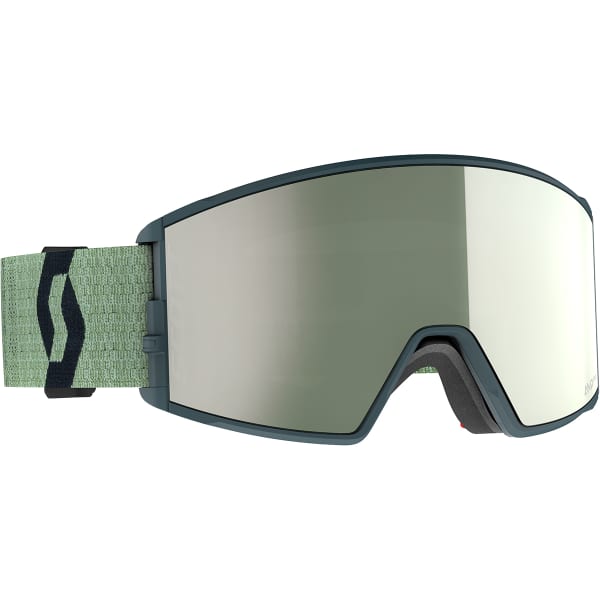 Masque de ski SCOTT REACT AMP PRO SOFT GREEN/BLACK/AMP PRO WHITE CHROME