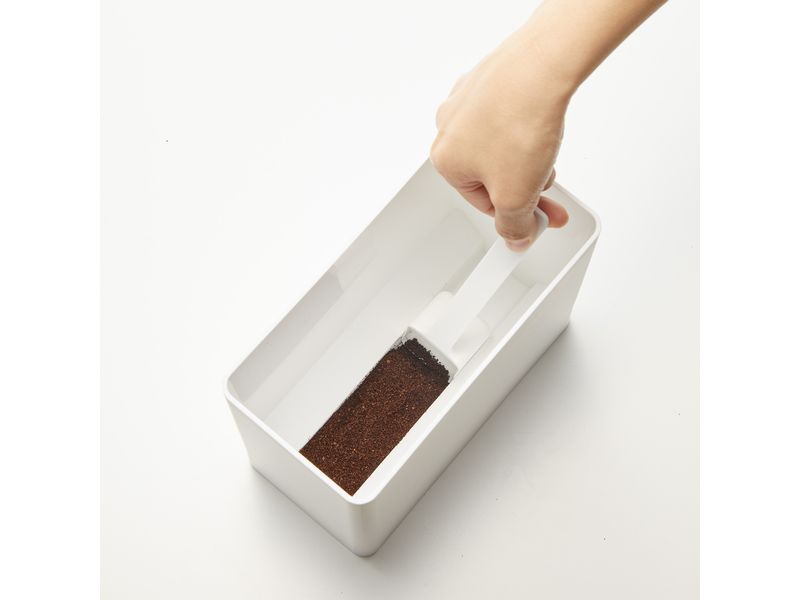 Yamazaki Vorratsdose Tower 1.6 l, Weiss Luftdichte Kaffeedose