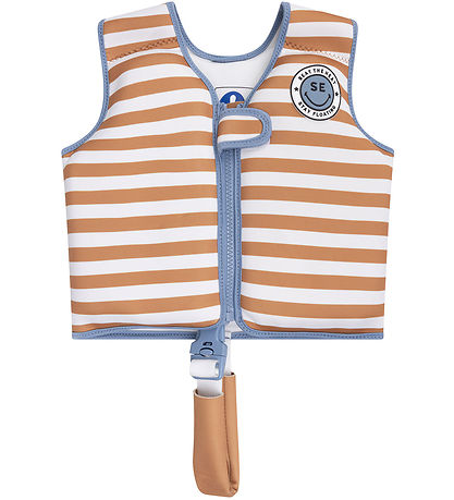 Schwimmen Essentials Schwimmweste - Brown White Striped