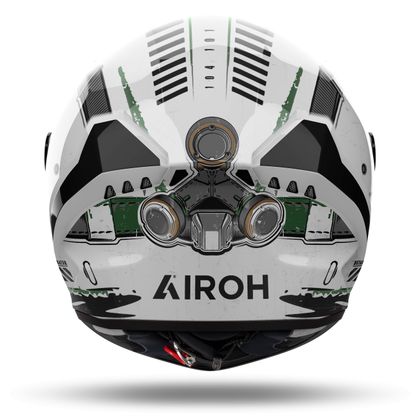 Casque Airoh CONNOR - ALLIGATOR - Vert / Blanc