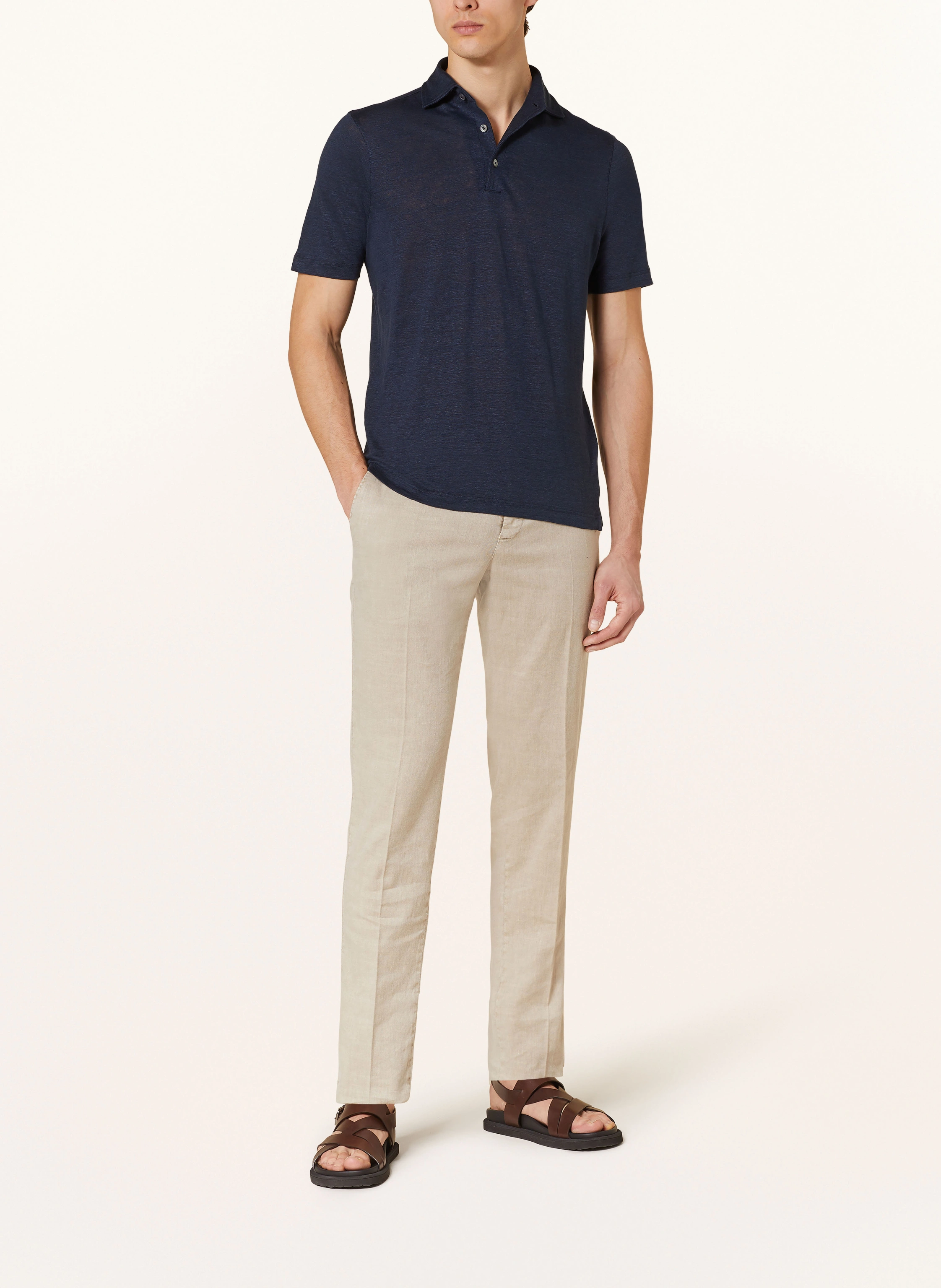 GRAN SASSO Jersey-Poloshirt aus Leinen