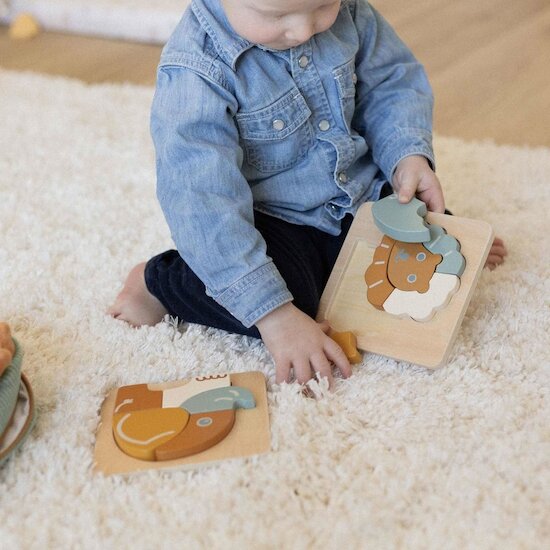 Puzzle bébé en bois - lot de 2 - labellisé FSC®   de               Trois Kilos Sept