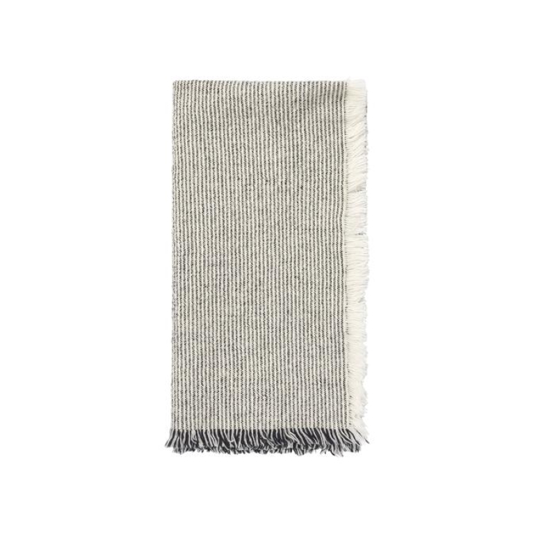 Broste Copenhagen Elouise servet Off White/Black