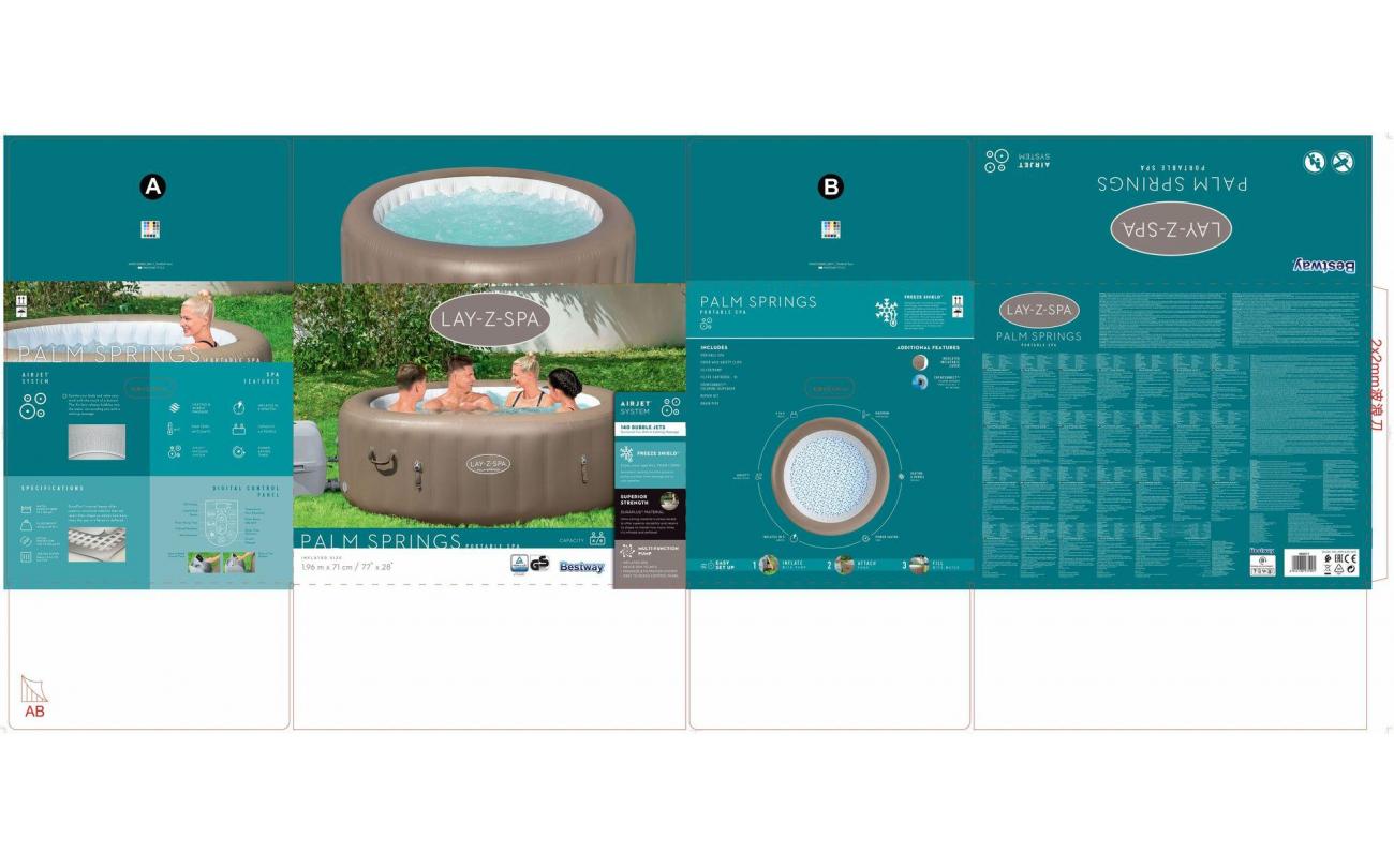 Lay-Z-Spa Palm Springs jacuzzi 196x71cm