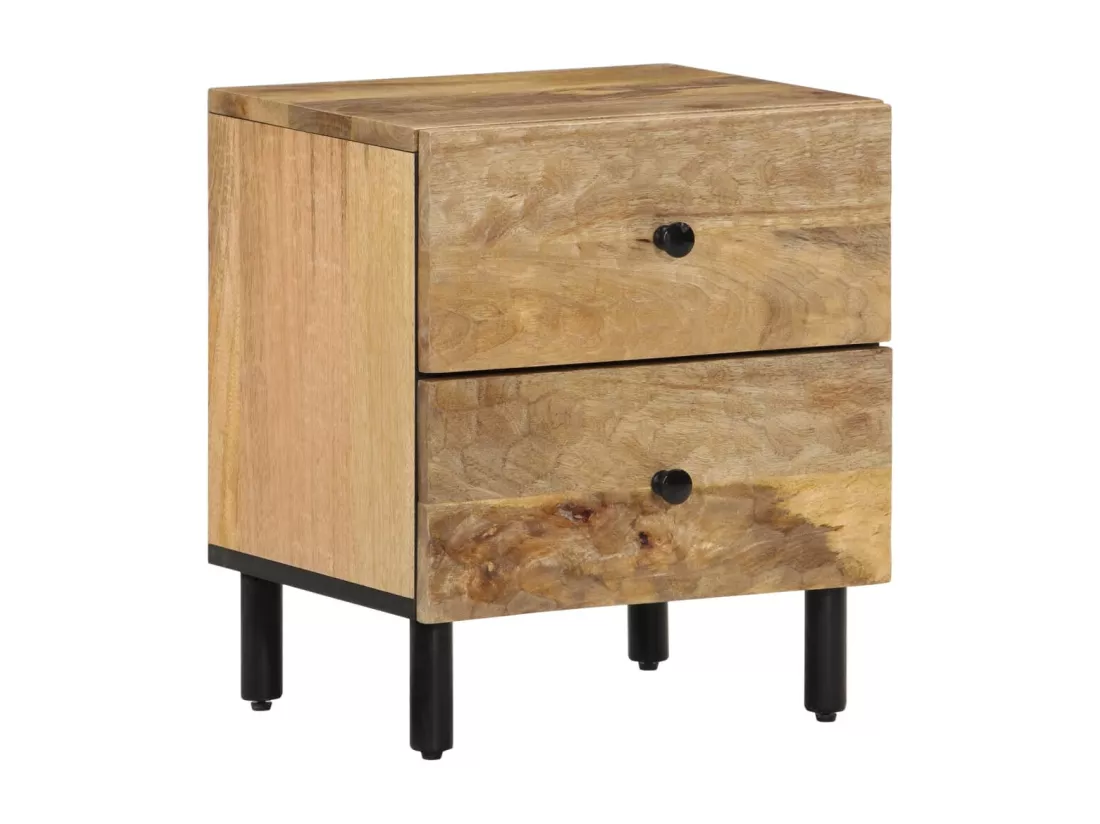 Prolenta Premium - Tables de chevet 2 pcs 40x33x46 cm Bois de manguier solide
