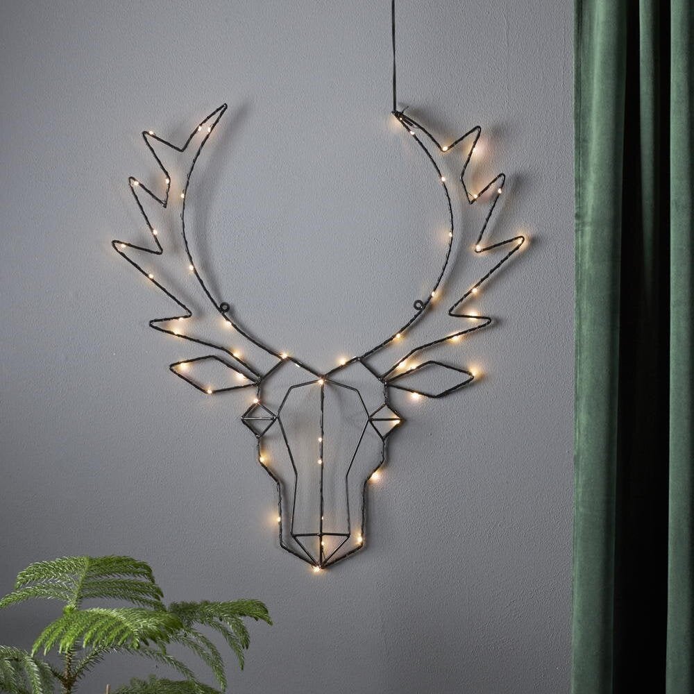 LED Silhouette Cupido Rendierkop in Zwart 3W
