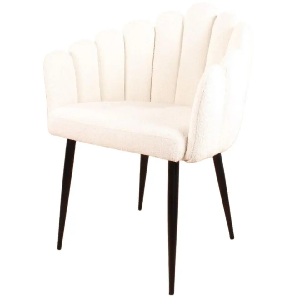 DS4U - Flower eetkamerstoel boucle wit