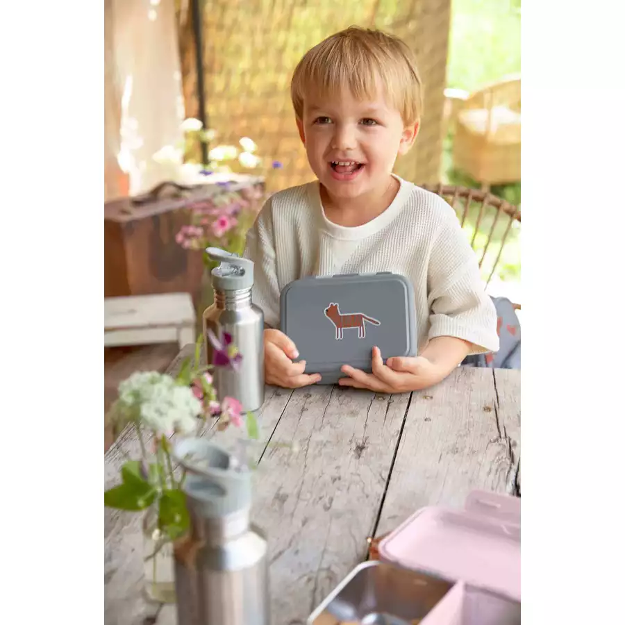 Lässig Edelstahl Lunchset grau