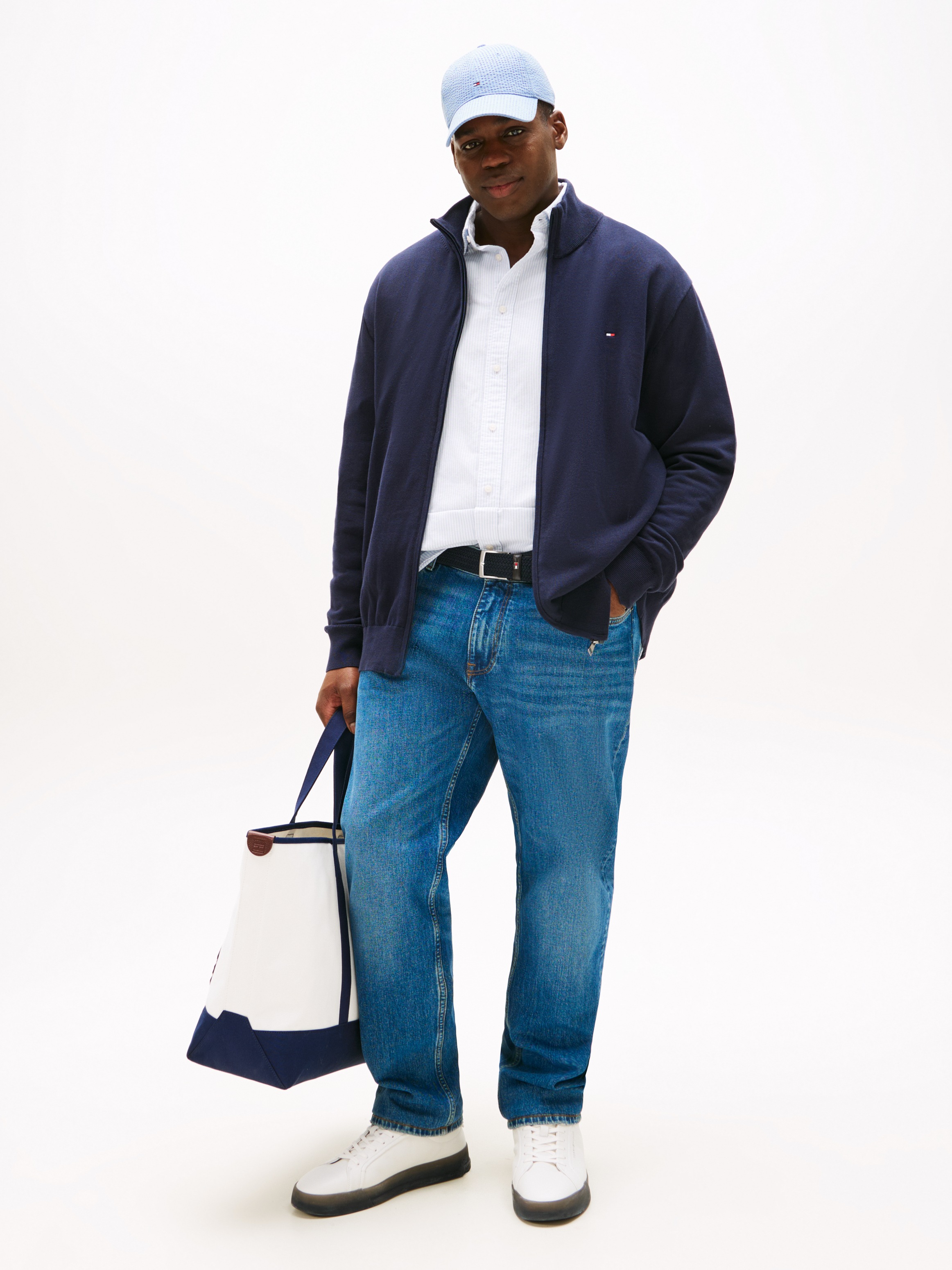 Tommy Hilfiger Big & Tall Strickjacke »BT-ESSENTIAL COTTON ZIP THRU-B«, Grossen Grössen