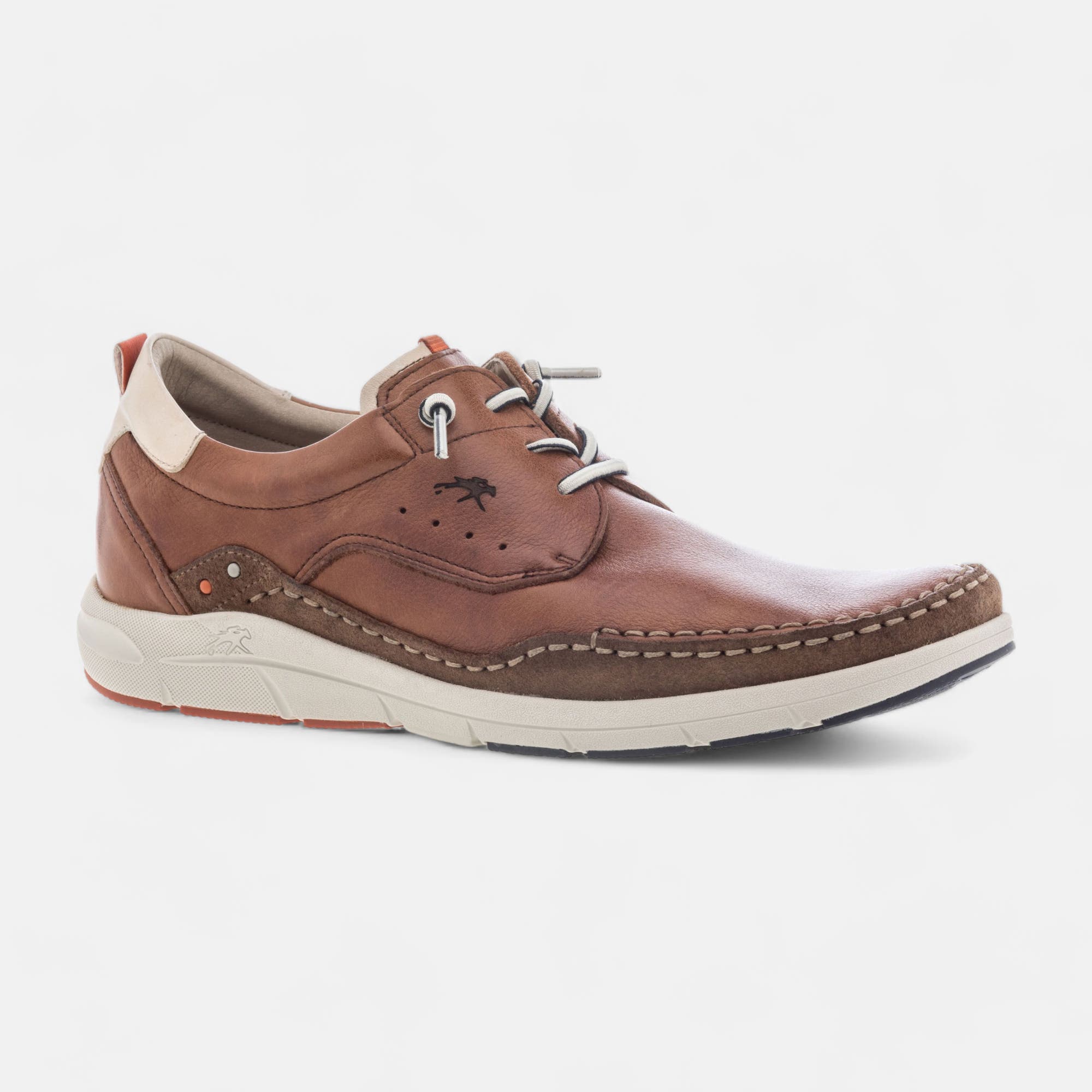 Derbies pieds sensibles Homme en cuir cognac