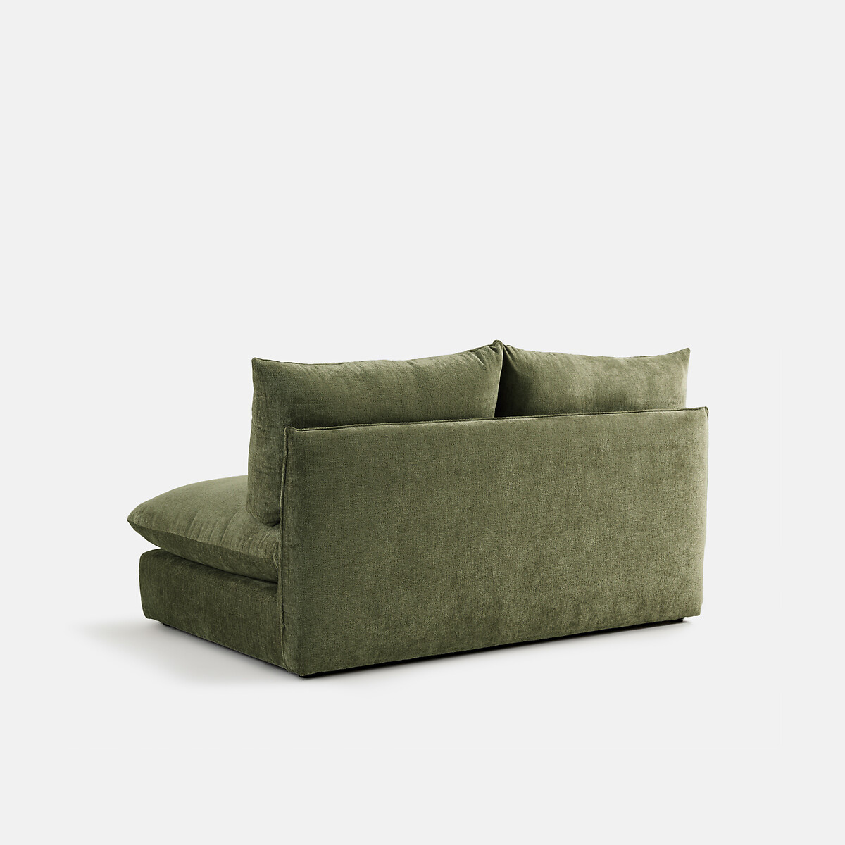 LA REDOUTE INTERIEURS<br>Sofá modular de 2 lugares. Veludo Malo texturizado