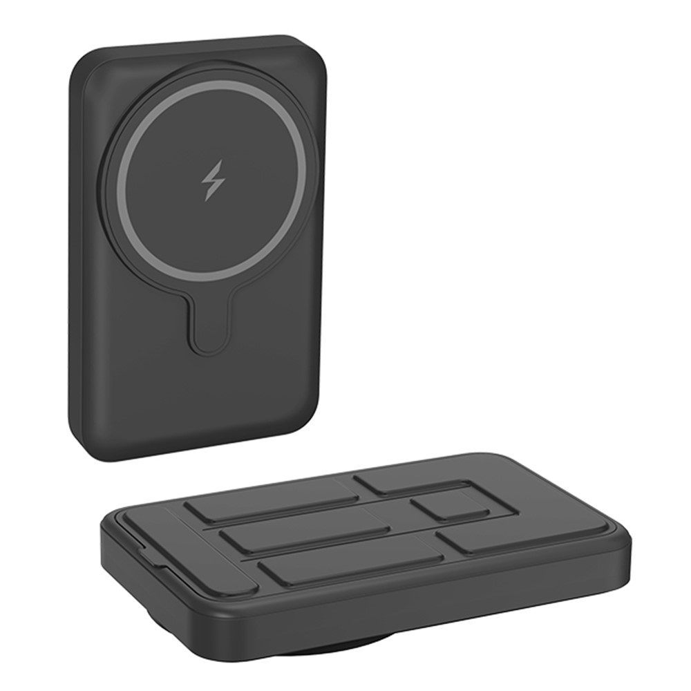 (22W) 10000mAh Magnetisches MagSafe PD Ladegerät USB C Powerbank   Kickstand - Schwarz