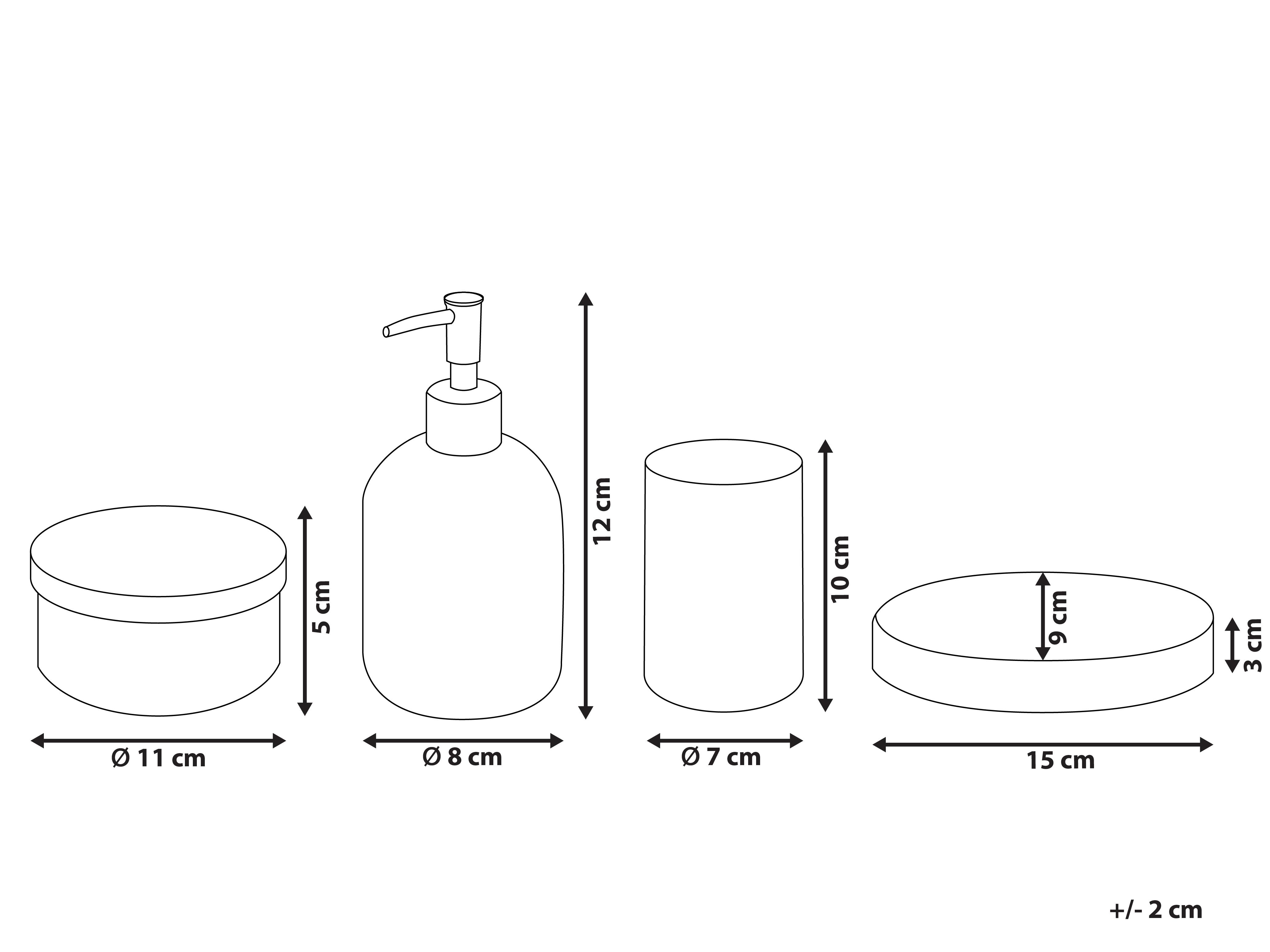4-delige badkameraccessoireset TELMA Glas Paars