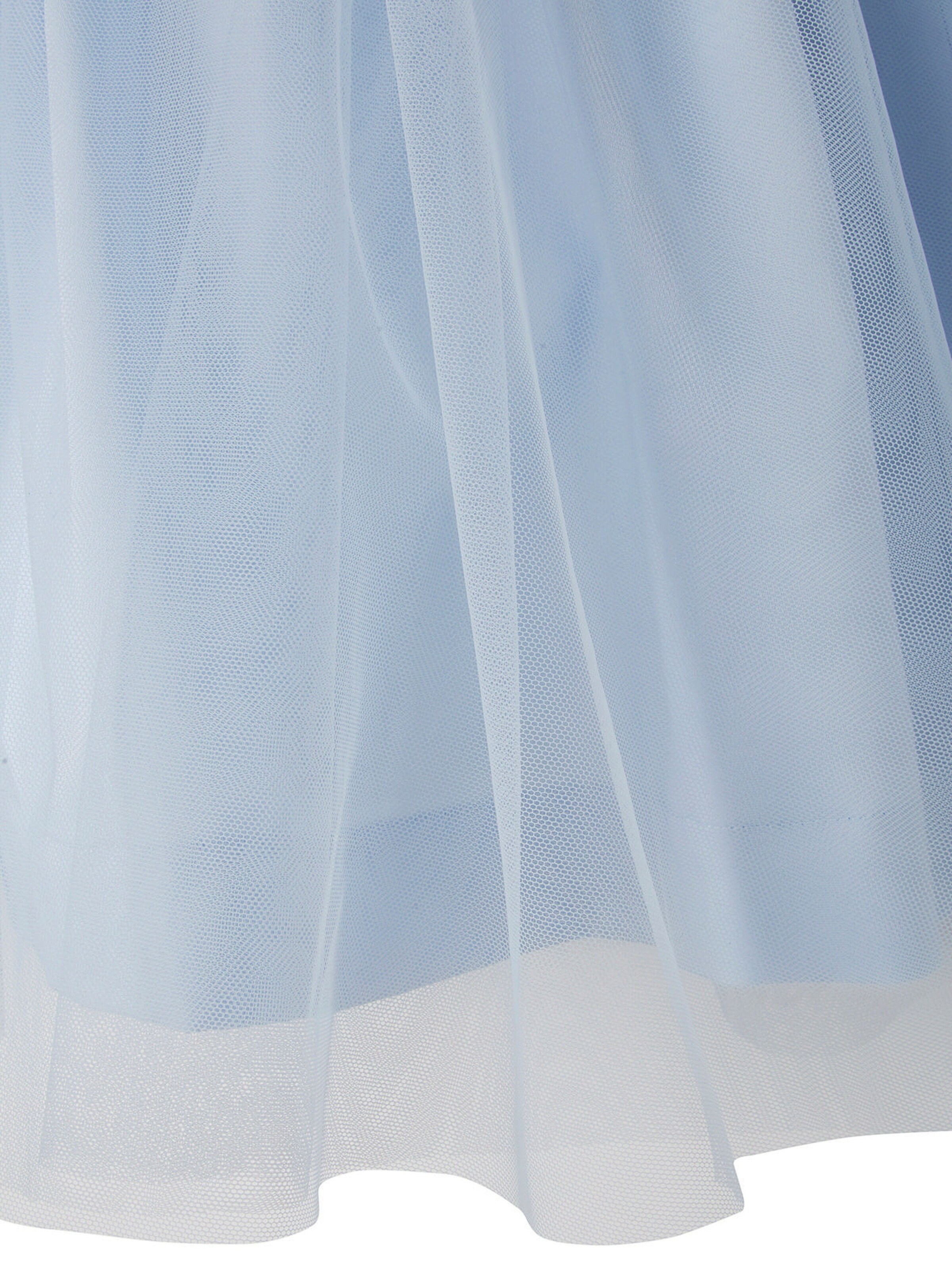 Vertbaudet Festliches Mädchenkleid, Satin und Tüll hellblau