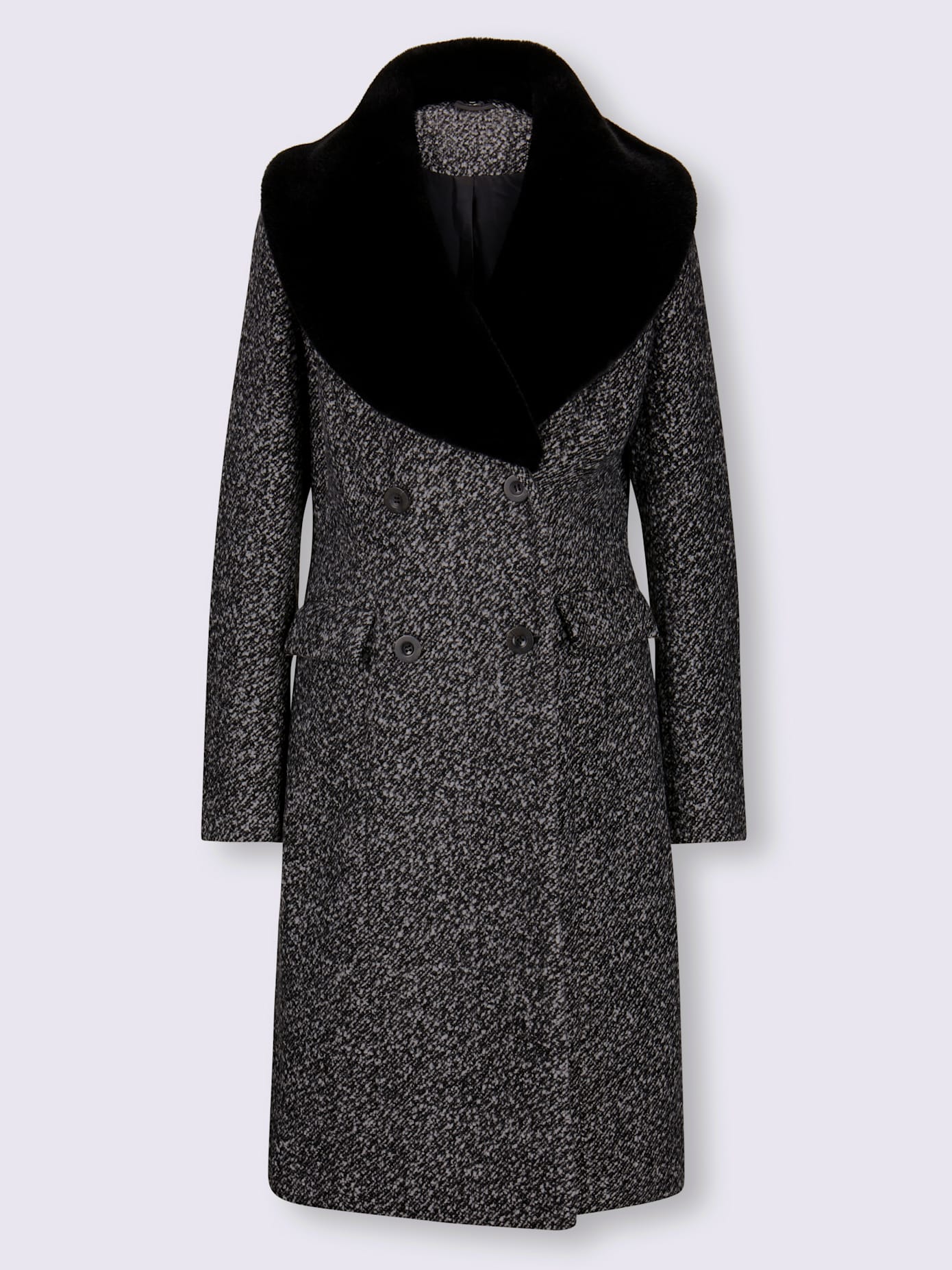 Manteau aspect bouclé élégant
