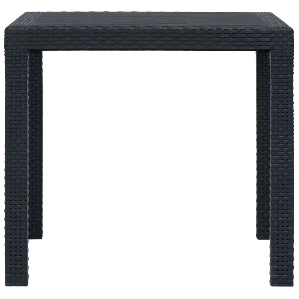 vidaXL - Tuintafel - Antraciet - Kunststof - 79 x 79 x 72 cm