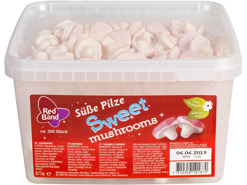 Red Band Kaubonbon Süsse Pilze 875 g Kleine Schaumzucker-Pilze