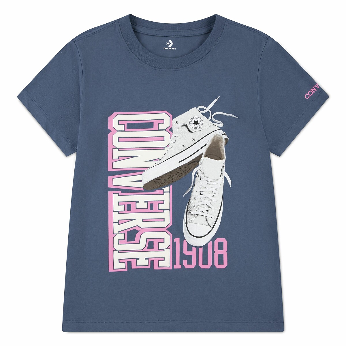 CONVERSE<br>Camiseta de manga curta com logo na frente