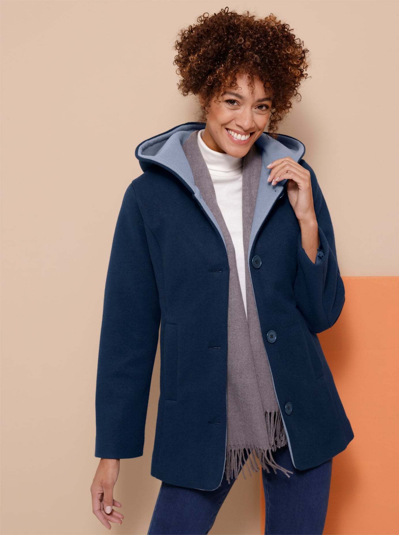 Classic Basics Langjacke mit Kapuze