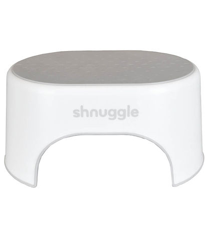 Shnuggle Hocker - 38x26x18 cm - Weiß m. Grau