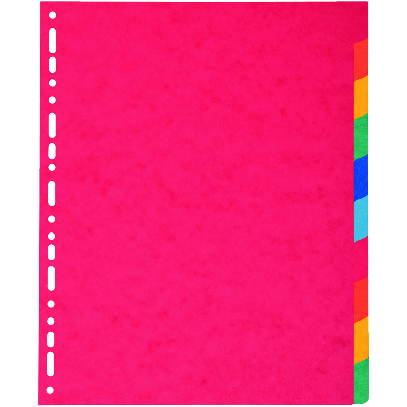 Intercalaires A4 maxi carte lustrée Exacompta 10 divisions - 1 jeu