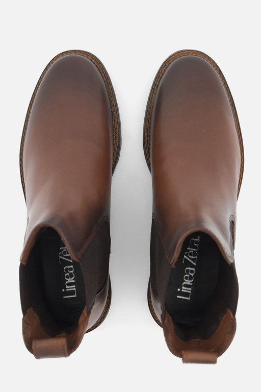 Linea Zeta Chelsea boots cognac Leer