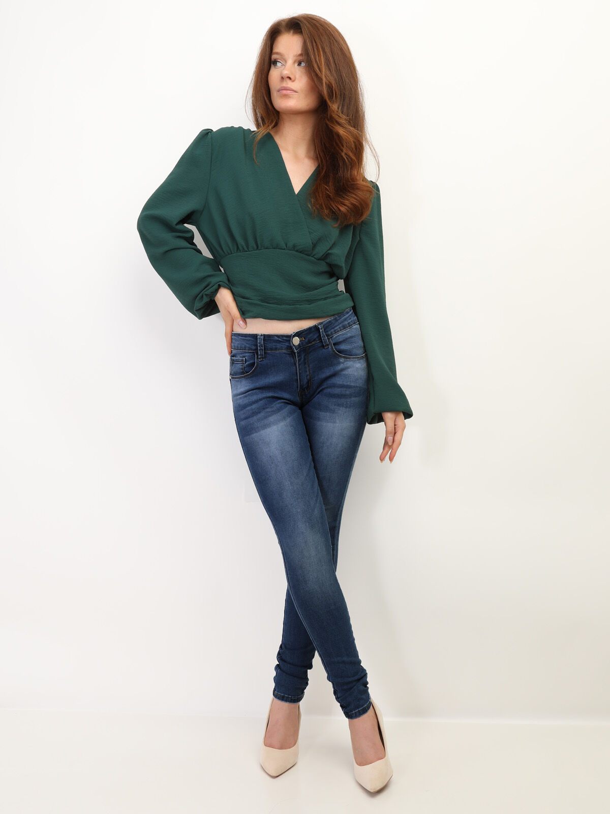 Jeans skinny Push-Up- Bleu foncé