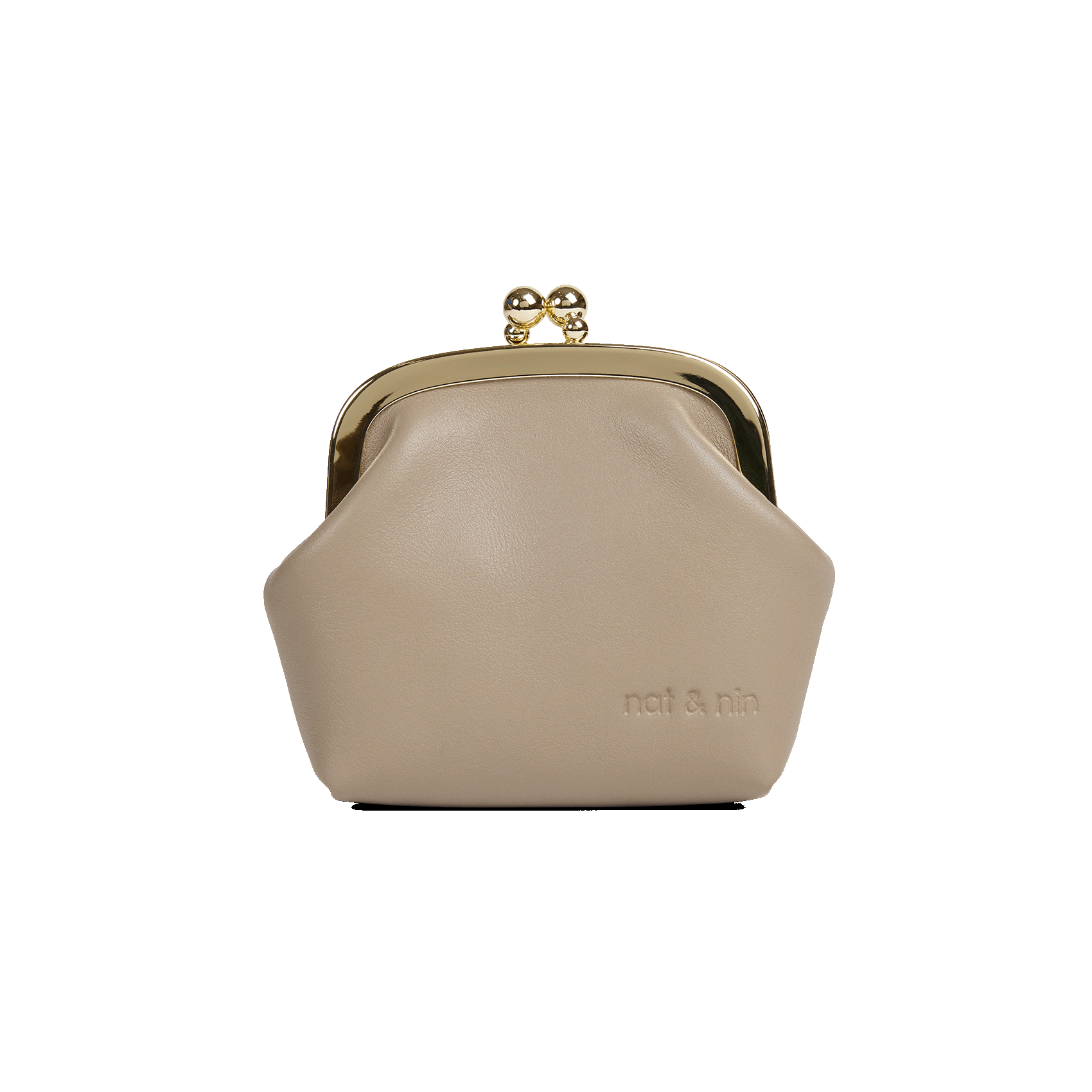 BIBI - Porte-monnaie en cuir | Gris