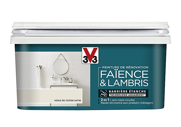 Peinture de rénovation faïence et lambris V33 voile de coton satin 2L
