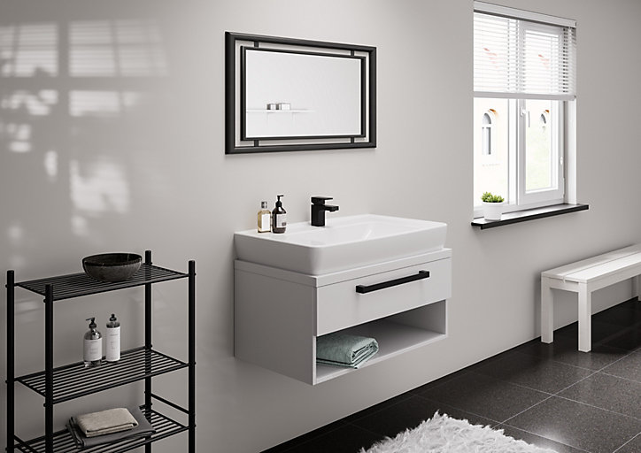 Mitigeur de lavabo 70 hansgrohe Vernis Shape noir mat