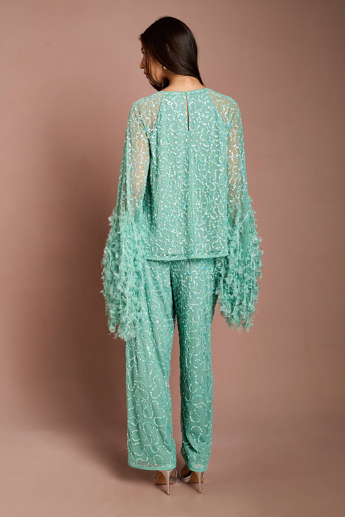 Coast Pantalon Large À Paillettes