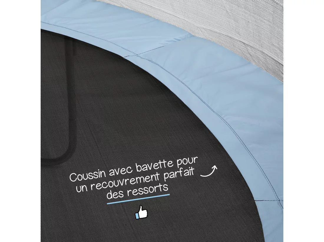 Kangui - Trampoline de jardin 366 cm + filet de sécurité + échelle | Normes EU | Montage facile