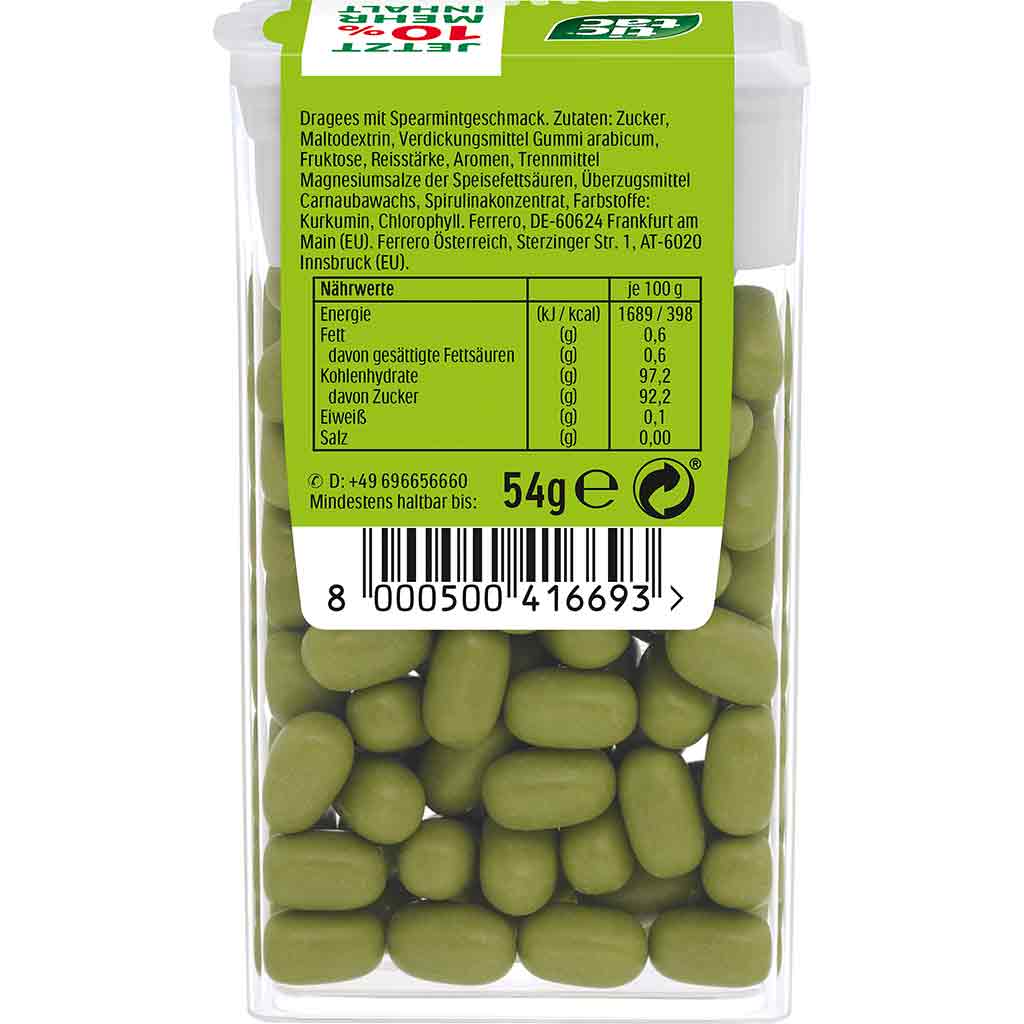 tic tac Spearmint 16x54g=864g MHD:21.8.25