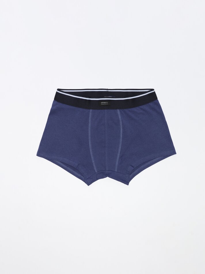 Pacote com 7 cuecas boxer lisas - Azuis