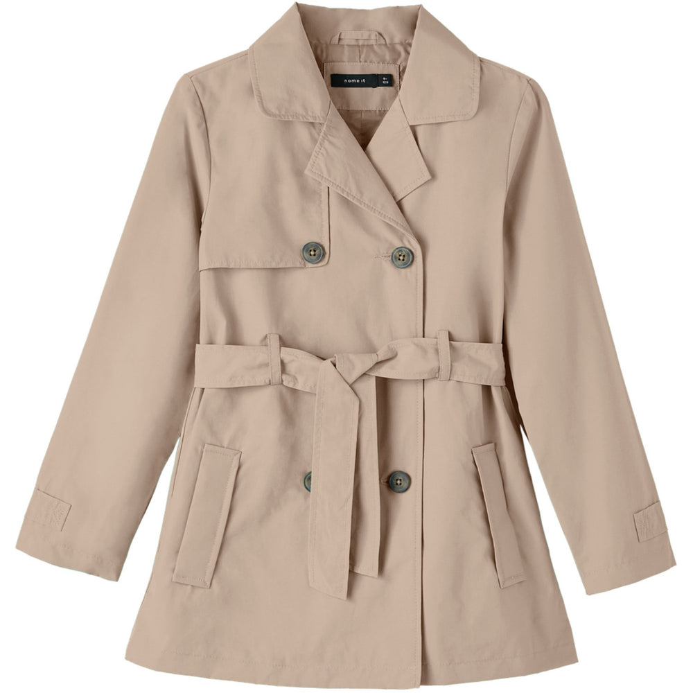 Køb Name It Savannah Tan Madelin Trenchcoat Noos