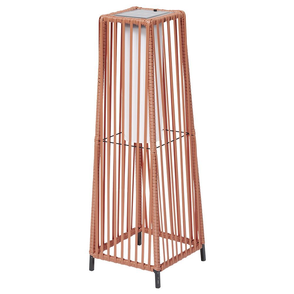 Lampe solaire urban métal et plastique terracotta