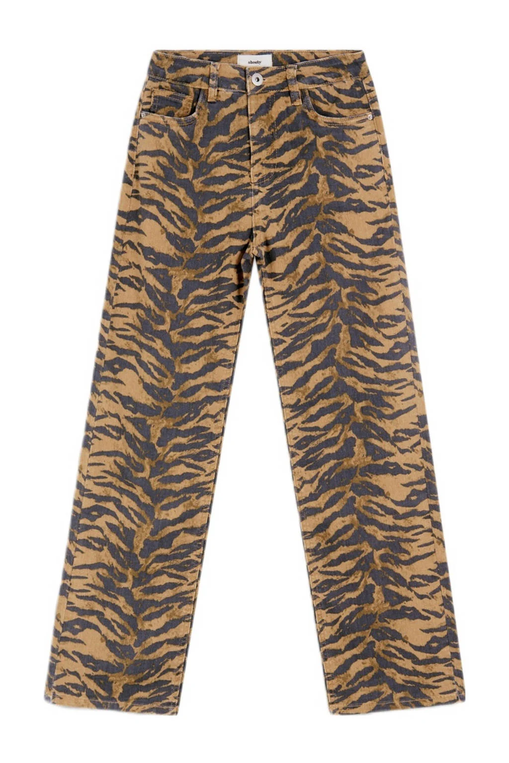 Shoeby wide leg casual broek bruin