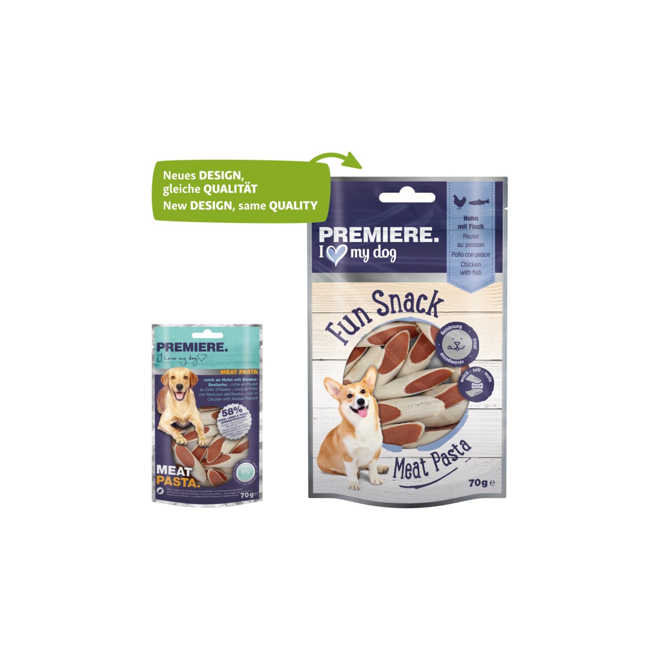 PREMIERE Meat Pasta Huhn mit Fisch 7x70g