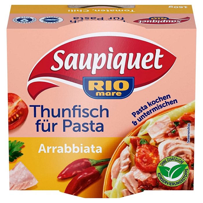 SAUPIQUET Thunfisch für Pasta 160 g, Arrabiata